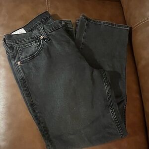 Jeans/ black washed, wide leg, like new